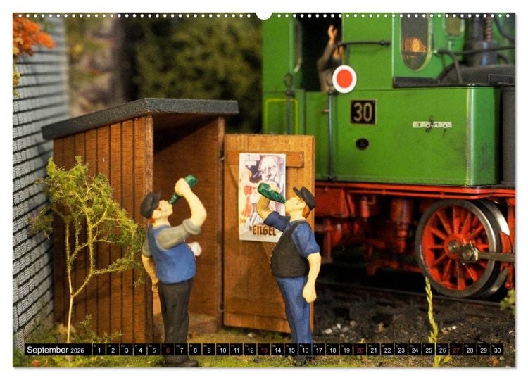 Produktbild: Kleine Bahnwelt in Spur 1 (hochwertiger Premium Wandkalender 2026 DIN A2 quer), Kunstdruck in Hochglanz