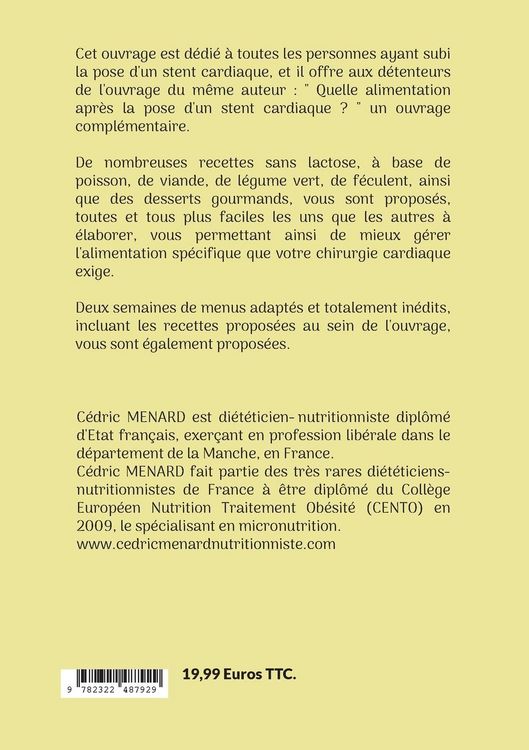 Produktbild: Mes recettes faciles apr&egrave;s la pose d'un stent cardiaque.