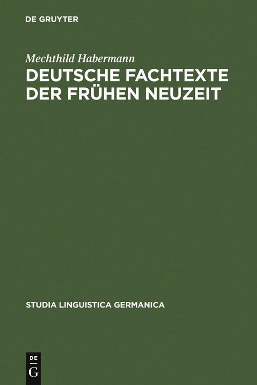 Produktbild: Deutsche Fachtexte der fr&uuml;hen Neuzeit