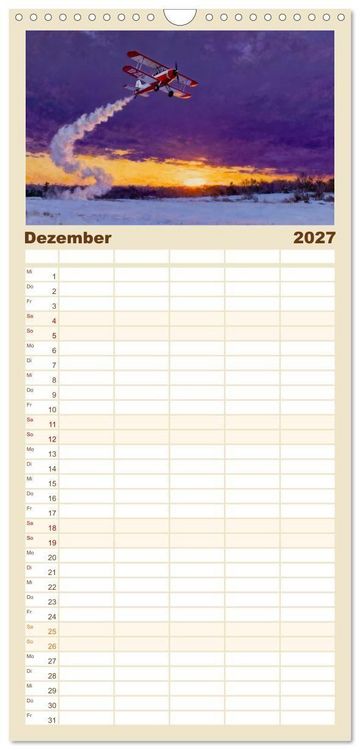 Produktbild: Familienplaner 2027 - N&auml;chster Halt: Flugh&ouml;he mit 5 Spalten (Wandkalender, 21 x 45 cm) CALVENDO