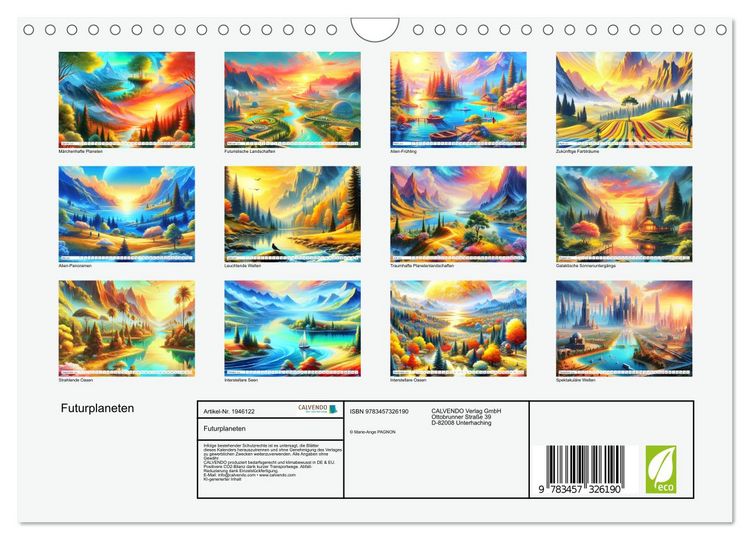 Produktbild: Futurplaneten (Wandkalender 2026 DIN A4 quer), CALVENDO Monatskalender