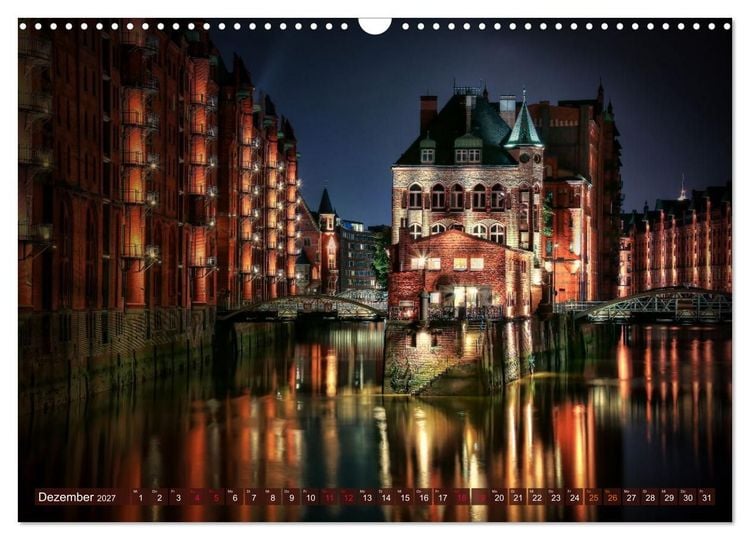 Produktbild: Magic Nights Hamburg (Wandkalender 2027 DIN A3 quer), CALVENDO Monatskalender