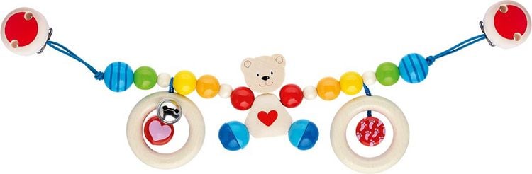 Produktbild: Kinderwagenkette Herzbär mit Clips