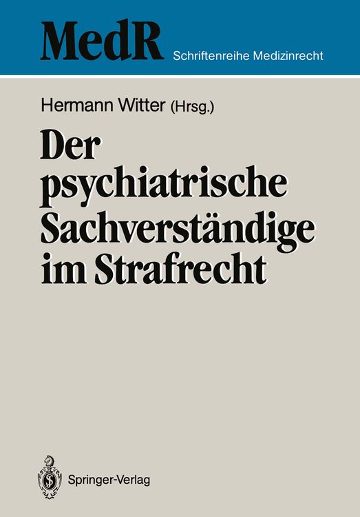 Produktbild: Der psychiatrische Sachverst&auml;ndige im Strafrecht