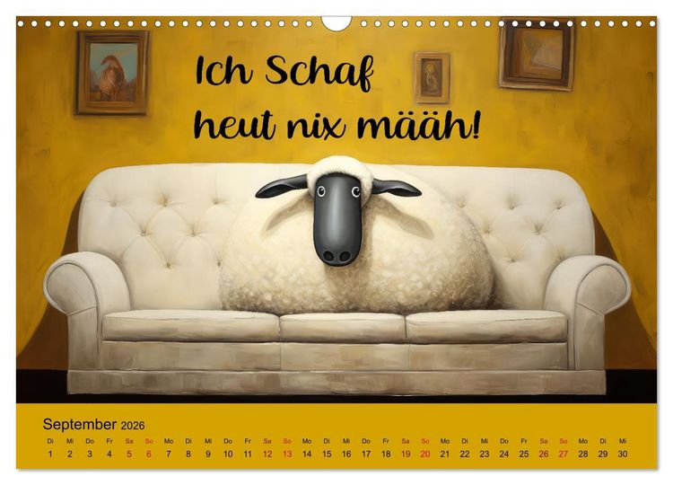 Produktbild: Schafspr&uuml;che (Wandkalender 2026 DIN A3 quer), CALVENDO Monatskalender