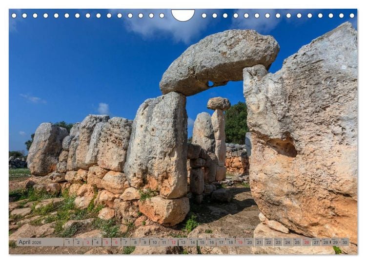 Produktbild: Menorca Untouched paradise in the Mediterranean Sea (Wall Calendar 2026 DIN A4 landscape), CALVENDO 12 Month Wall Calendar