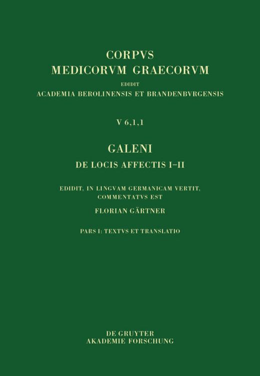 Produktbild: Galeni De locis affectis I&ndash;II