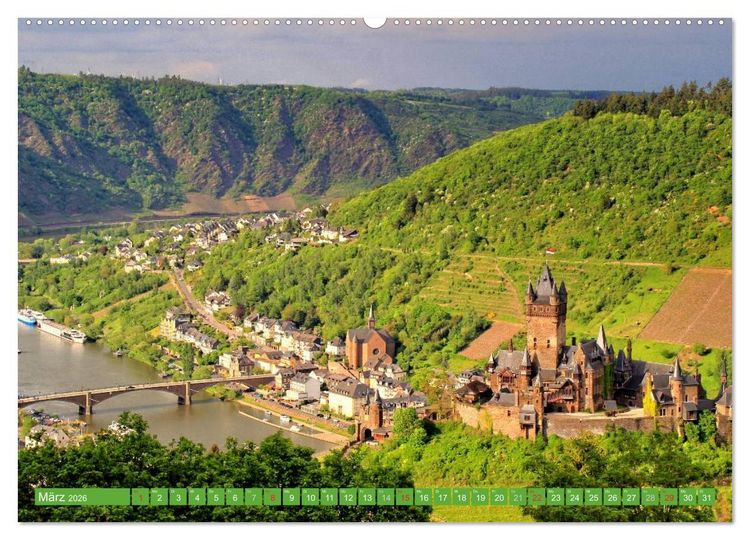 Produktbild: Der wundersch&ouml;nen Mosel entlang &ndash; Von Koblenz bis Trier (Wandkalender 2026 DIN A2 quer), CALVENDO Monatskalender
