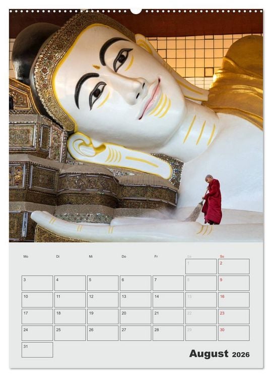 Produktbild: BUDDHA - Das sanfte L&auml;cheln (hochwertiger Premium Wandkalender 2026 DIN A2 hoch), Kunstdruck in Hochglanz