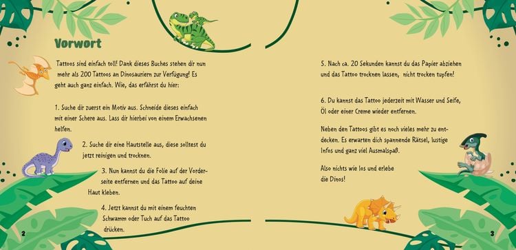 Tattoobuch Dinosaurier