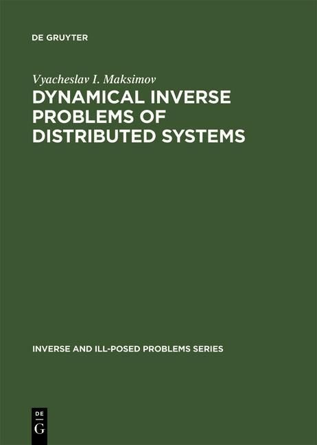 Produktbild: Dynamical Inverse Problems of Distributed Systems