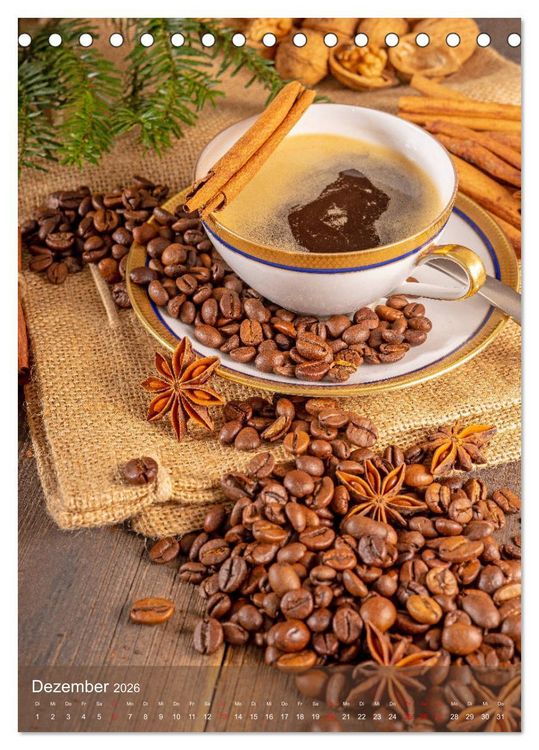 Produktbild: Kaffee f&uuml;r ein Genusserlebnis (Tischkalender 2026 DIN A5 hoch), CALVENDO Monatskalender