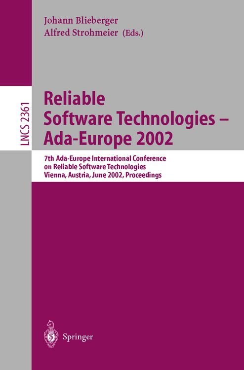 Produktbild: Reliable Software Technologies - Ada-Europe 2002
