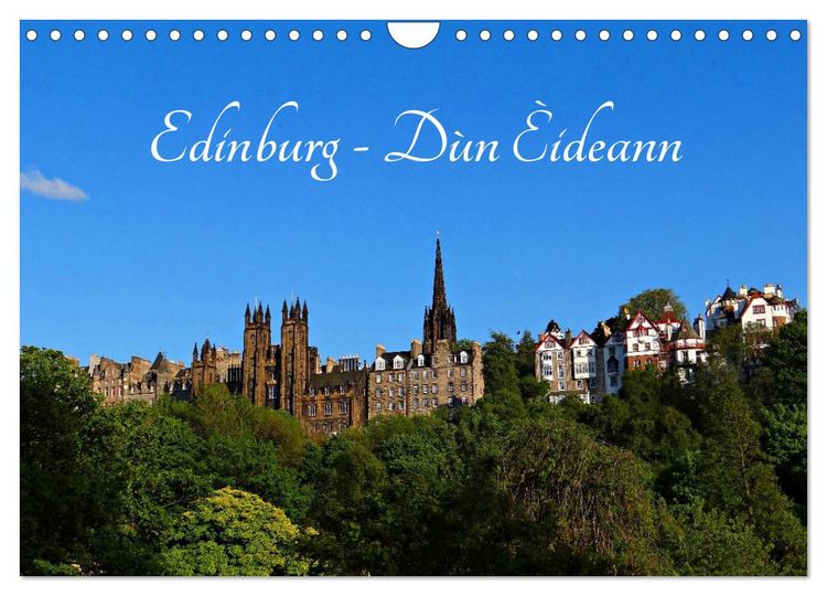 Produktbild: Edinburgh - D&ugrave;n &Egrave;ideann (Wandkalender 2026 DIN A4 quer), CALVENDO Monatskalender
