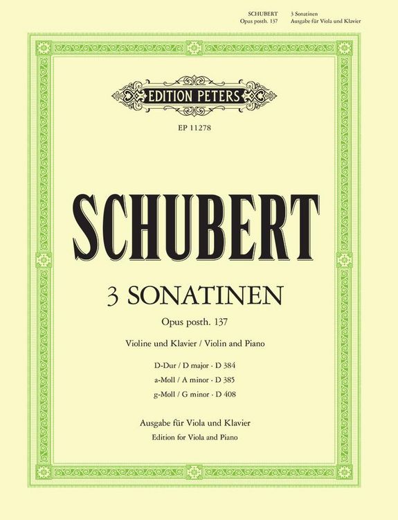 Produktbild: Schubert, F: Sonatinas (3) Op. Posth.137