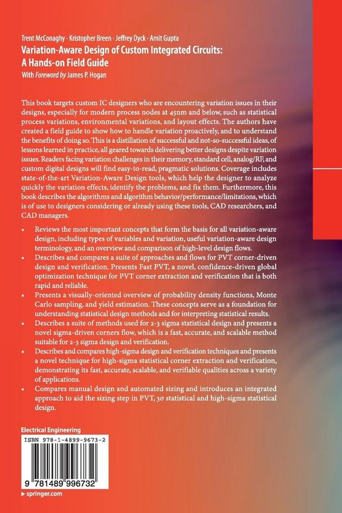 Produktbild: Variation-Aware Design of Custom Integrated Circuits: A Hands-on Field Guide