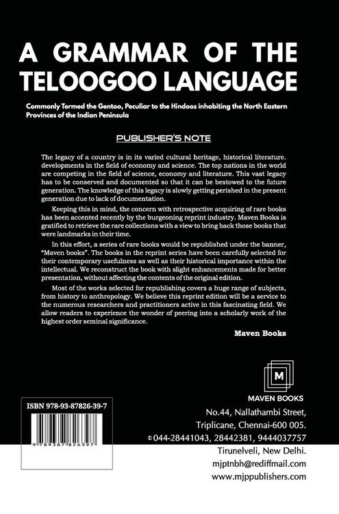 Produktbild: A Grammar of the Teloogoo Language
