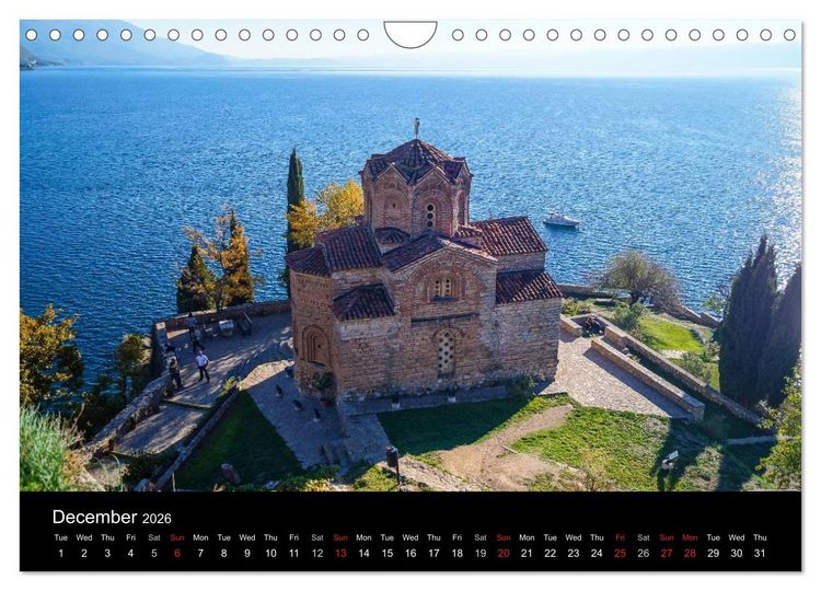 Produktbild: Monuments of Macedonia 2026 (Wall Calendar 2026 DIN A4 landscape), CALVENDO 12 Month Wall Calendar