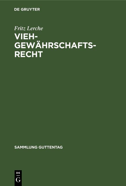 Produktbild: Viehgew&auml;hrschaftsrecht