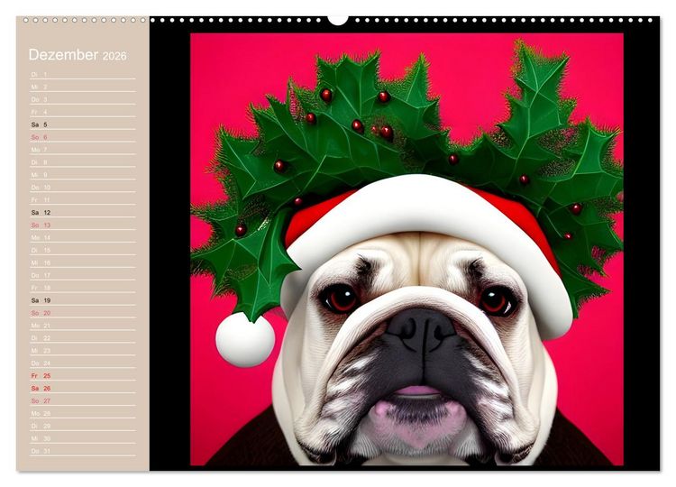 Produktbild: Graphic PoP Art Bulldogge (hochwertiger Premium Wandkalender 2026 DIN A2 quer), Kunstdruck in Hochglanz