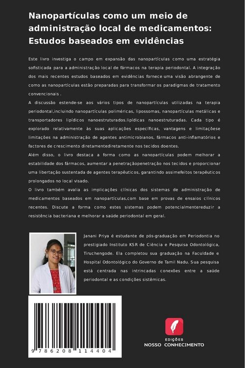 Produktbild: Nanopart&iacute;culas como um meio de administra&ccedil;&atilde;o local de medicamentos: Estudos baseados em evid&ecirc;ncias