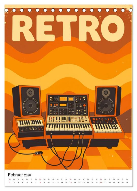 Produktbild: Feel the Groove &ndash; Funk & Soul Vintage (Tischkalender 2026 DIN A5 hoch), CALVENDO Monatskalender