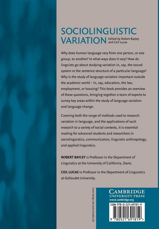 Produktbild: Sociolinguistic Variation
