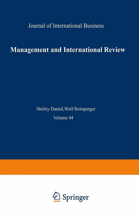 Produktbild: Management and International Review