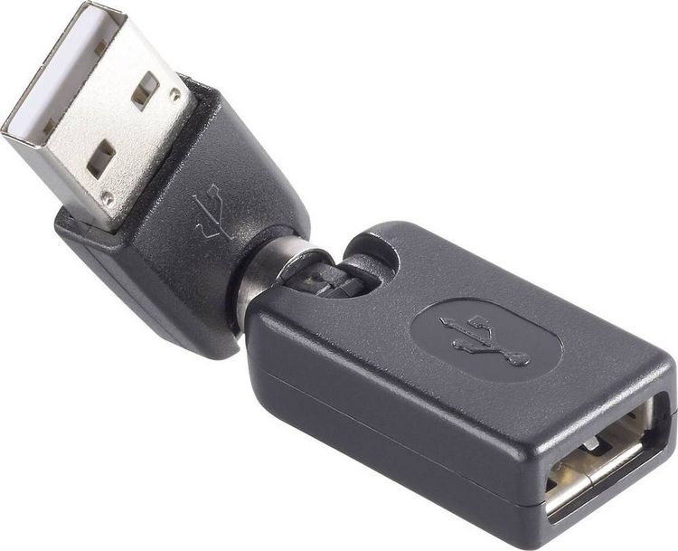 Produktbild: Renkforce USB 2.0 Adapter [1x USB 2.0 Stecker A - 1x USB 2.0 Buchse A] vergoldete Steckkontakte