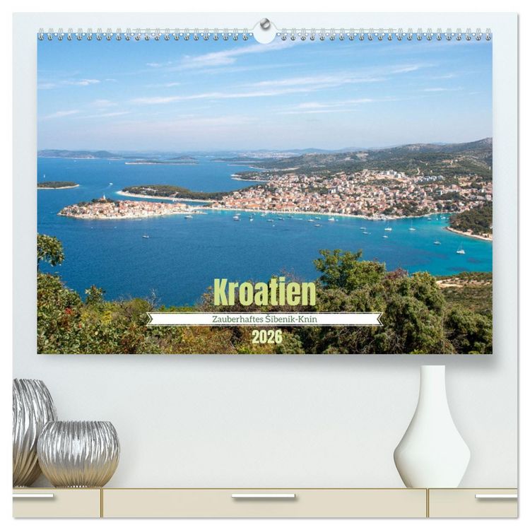 Produktbild: Kroatien - Zauberhaftes &Scaron;ibenik-Knin (hochwertiger Premium Wandkalender 2026 DIN A2 quer), Kunstdruck in Hochglanz