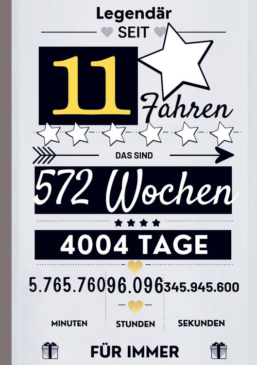Produktbild: Notizbuch f&uuml;r Jungen 11 Jahre- Geburtstagsgeschenk f&uuml;r 11 j&auml;hrige Jungen