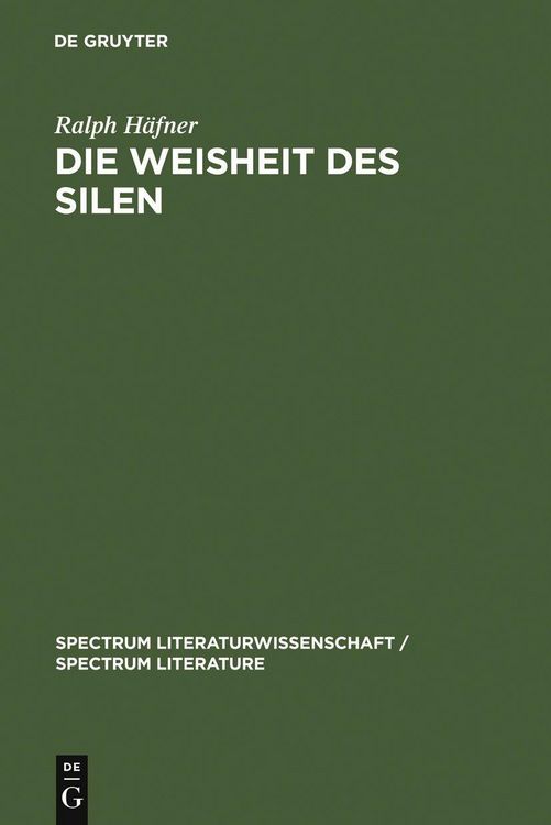 Produktbild: Die Weisheit des Silen