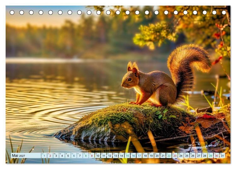 Produktbild: M&auml;rchenhafte Eichh&ouml;rnchen (Tischkalender 2027 DIN A5 quer), CALVENDO Monatskalender