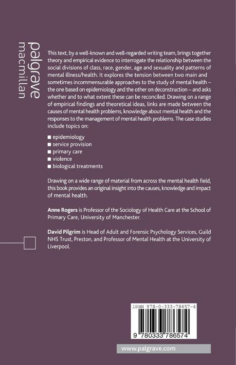 Produktbild: Mental Health and Inequality