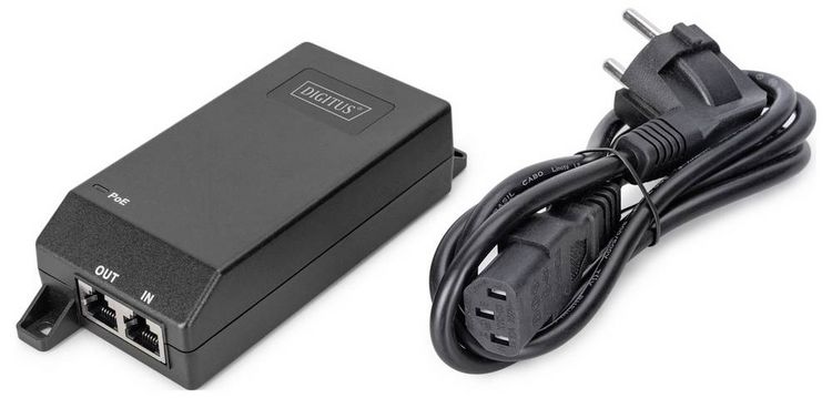 Produktbild: Digitus DN-95103-3 PoE Injektor 10 / 100 / 1000 MBit/s IEEE802.3af (15.4 W), IEEE802.3at (30 W)