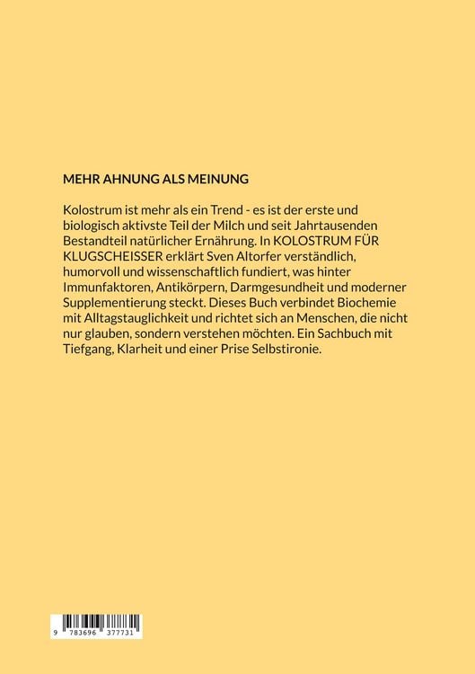 Produktbild: Kolostrum f&uuml;r Klugscheisser