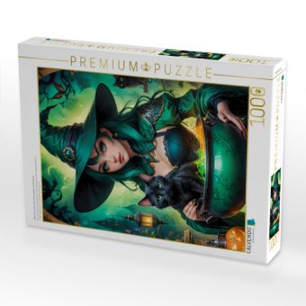 Produktbild: CALVENDO Puzzle Klassische Hexe mit interessanten Zaubertrank | 1000 Teile Lege-Gr&ouml;&szlig;e 64x48cm Foto-Puzzle f&uuml;r gl&uuml;ckliche Stunden