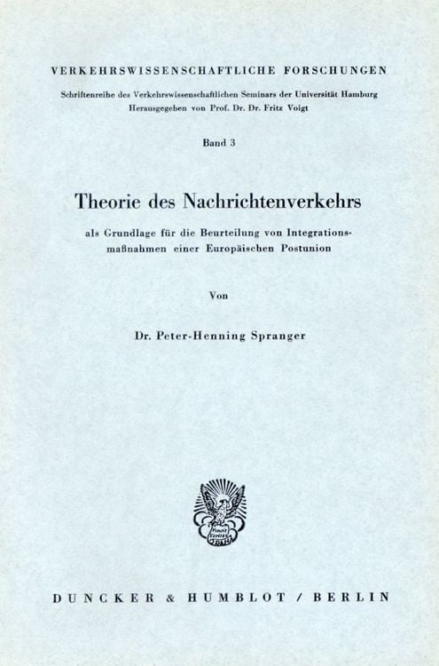 Produktbild: Theorie des Nachrichtenverkehrs