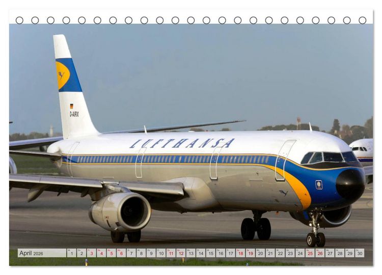 Produktbild: Flugzeuge im Retro-Stil (Tischkalender 2026 DIN A5 quer), CALVENDO Monatskalender