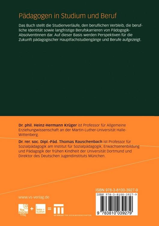 Produktbild: P&auml;dagogen in Studium und Beruf