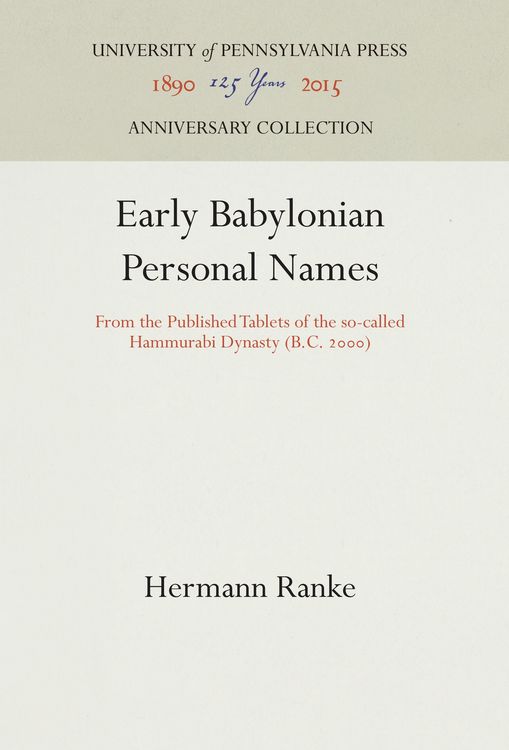 Produktbild: Early Babylonian Personal Names