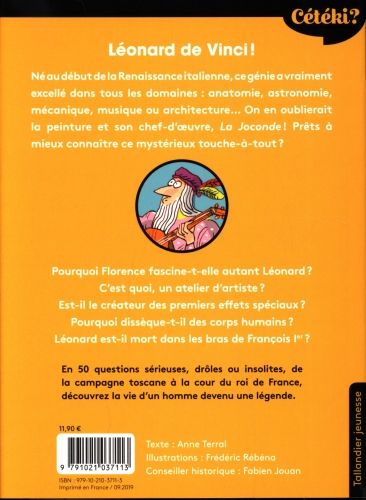 Produktbild: L&eacute;onard de Vinci : 50 dr&ocirc;les de questions pour le d&eacute;couvrir !