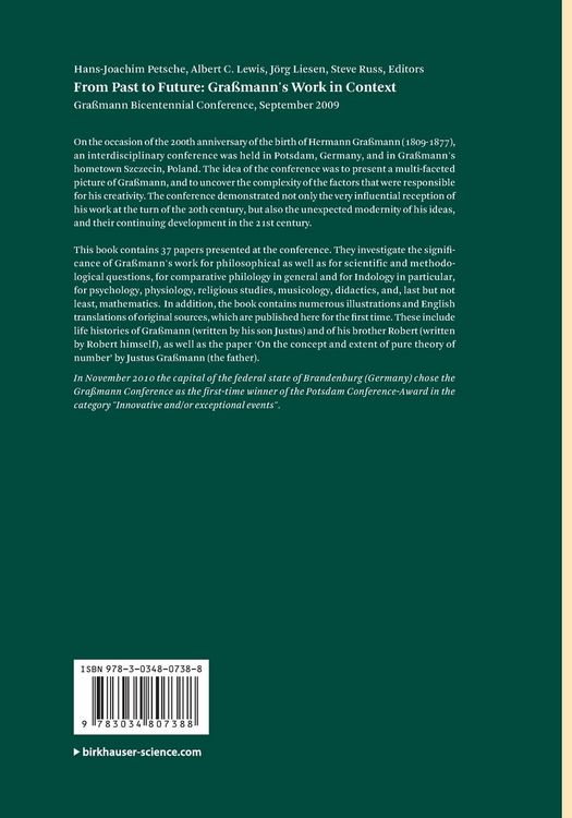 Produktbild: From Past to Future: Gra&szlig;mann's Work in Context