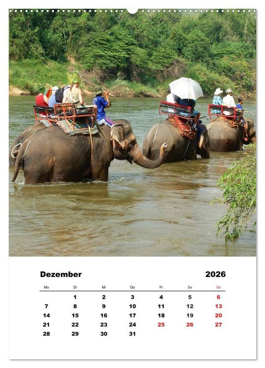 Produktbild: Thailand - Eine kleine Rundreise (Wandkalender 2026 DIN A2 hoch), CALVENDO Monatskalender