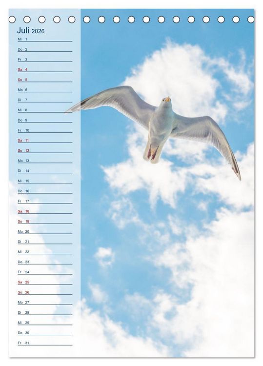 Produktbild: Maritim - Geburtstagskalender (Tischkalender 2026 DIN A5 hoch), CALVENDO Monatskalender