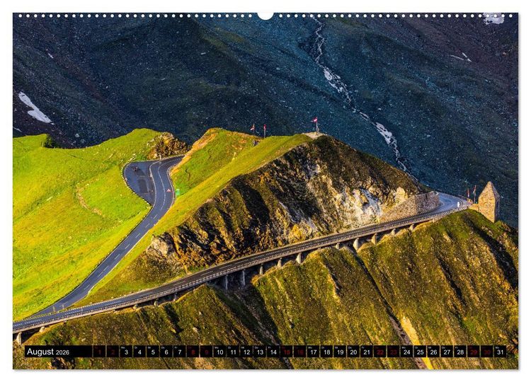 Produktbild: Am Gro&szlig;glockner. Berge, Stra&szlig;e, Natur (hochwertiger Premium Wandkalender 2026 DIN A2 quer), Kunstdruck in Hochglanz