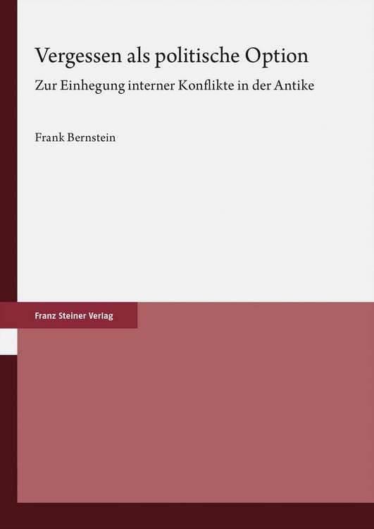Produktbild: Vergessen als politische Option