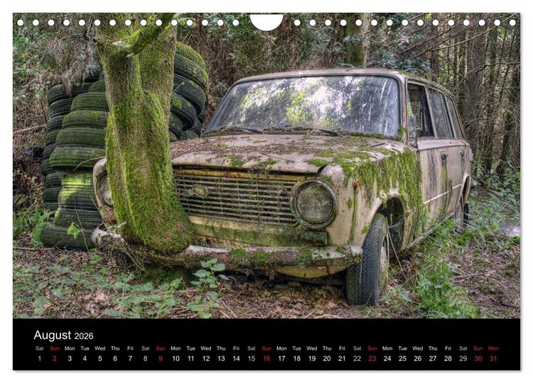 Produktbild: Sleeping Beauties Old Rusty Cars (Wall Calendar 2026 DIN A4 landscape), CALVENDO 12 Month Wall Calendar