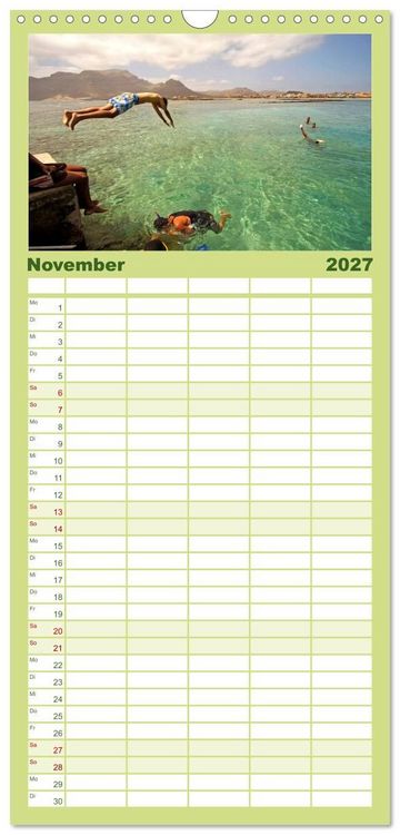 Produktbild: Familienplaner 2027 - Kap Verde mit 5 Spalten (Wandkalender, 21 x 45 cm) CALVENDO