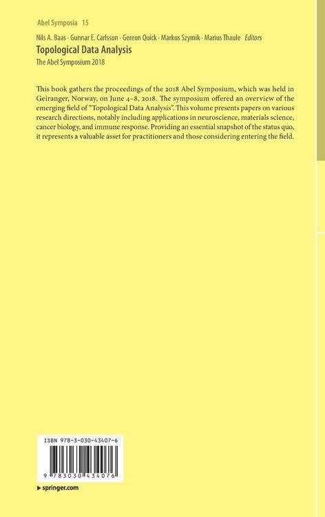 Produktbild: Topological Data Analysis
